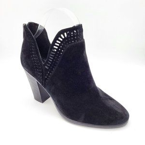 Vince Camuto FILEANA Split Shaft Booties in Black Suede SZ 7.5